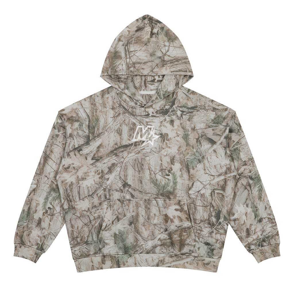 Unisex Oversized Fleece Tree Camo Hoodie