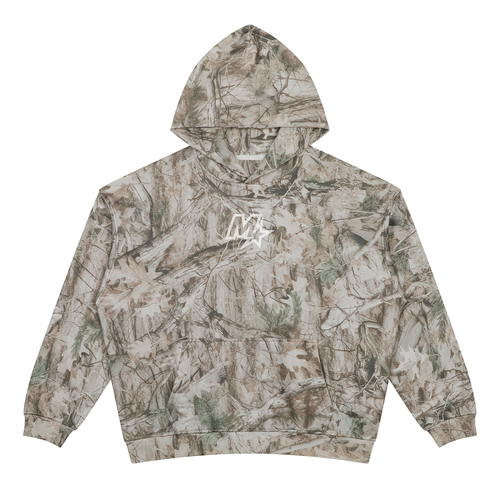 Unisex Oversized Fleece Tree Camo Hoodie