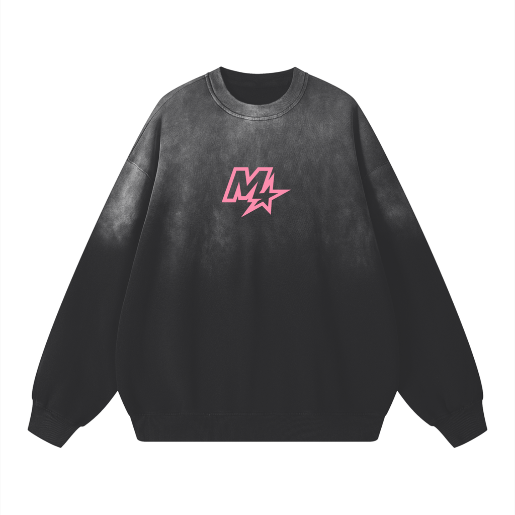 Murf Barbell Pink Logo Sunfade Sweatshirt