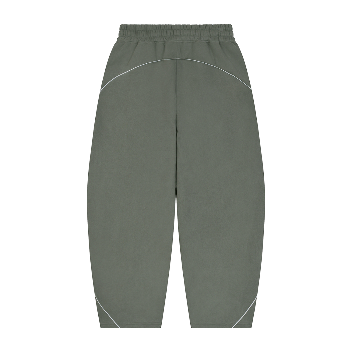 Unisex Piping Fleece Barrel Leg Sweatpants