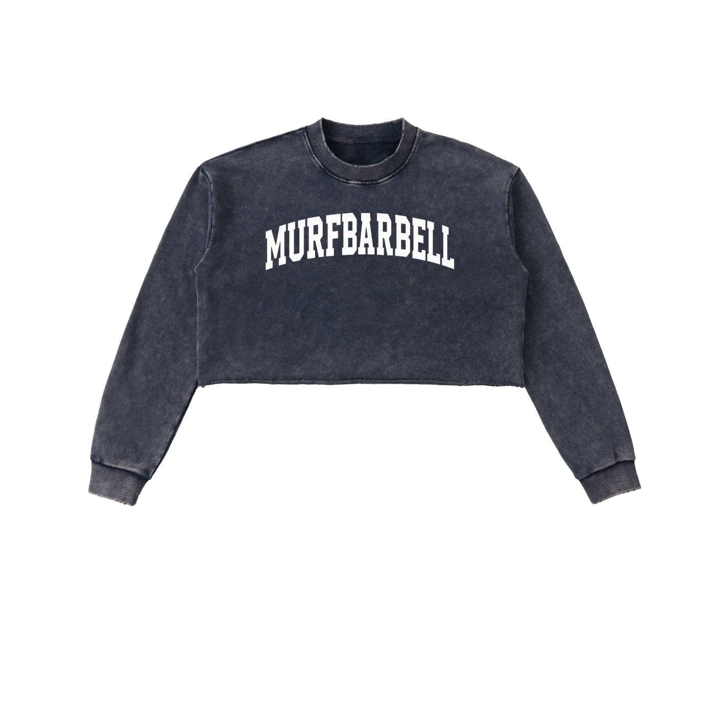 Womens Cropped Sweatshirt Raw Edge