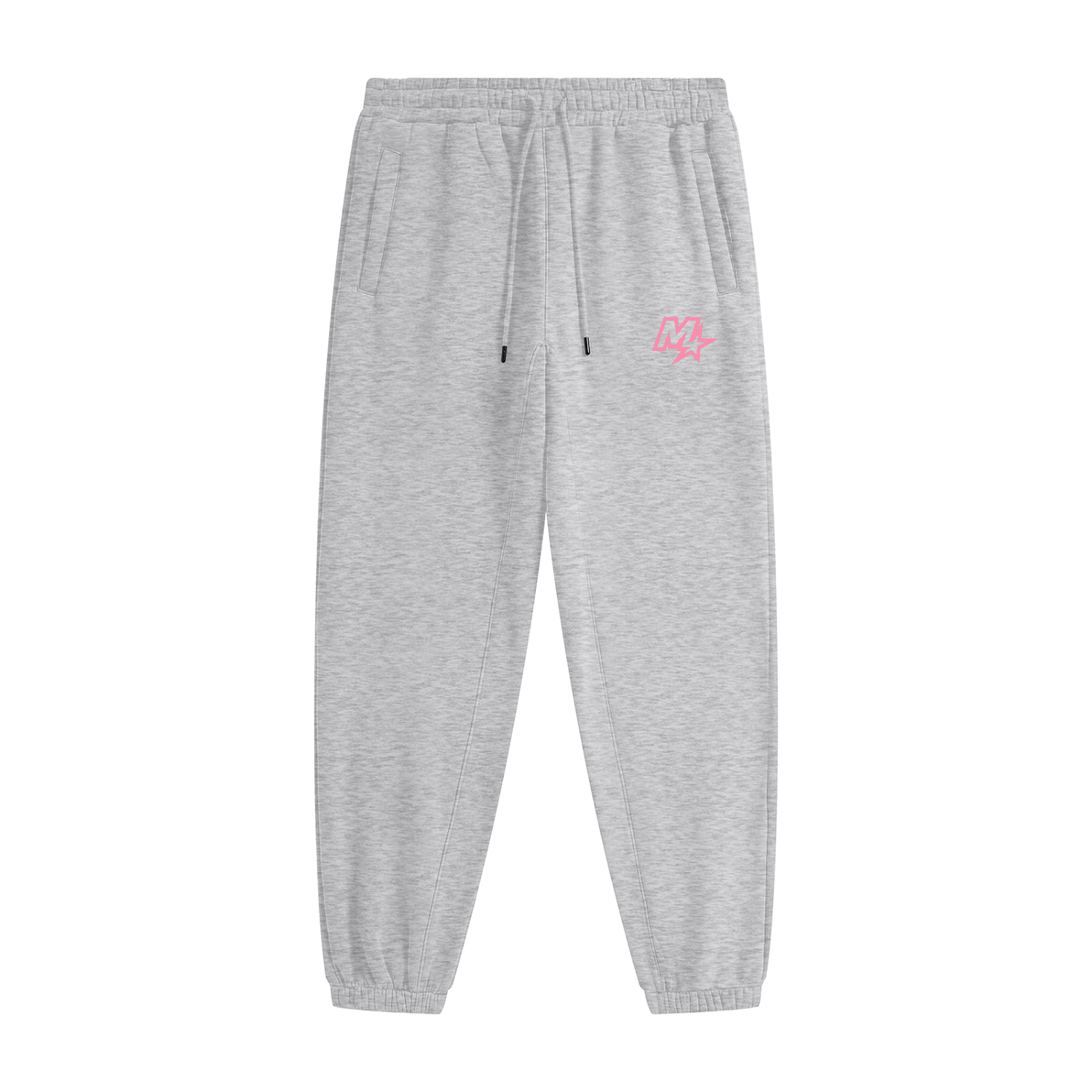 Murf Barbell Star Logo Pink Fleece Joggers
