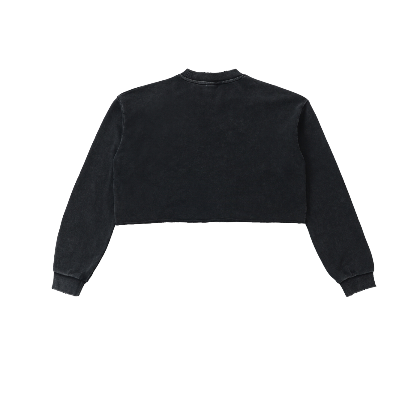 Womens Cropped Sweatshirt Raw Edge