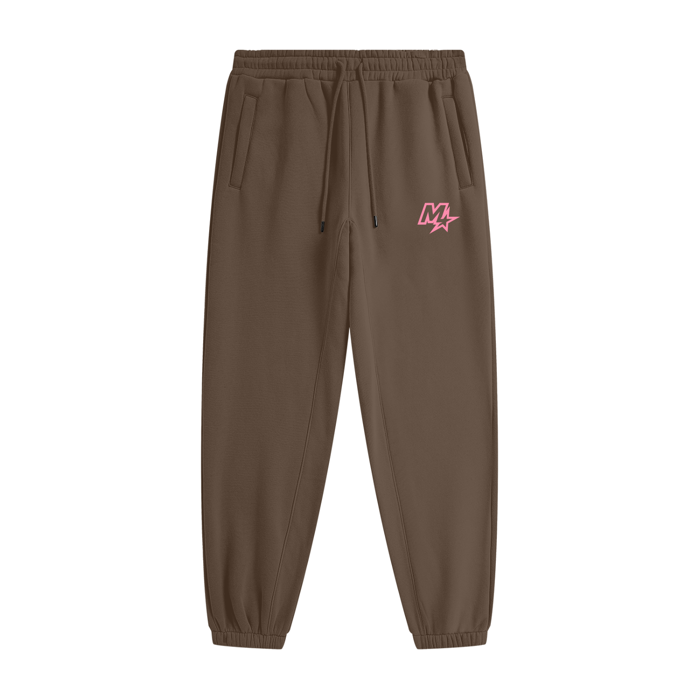 Murf Barbell Star Logo Pink Fleece Joggers