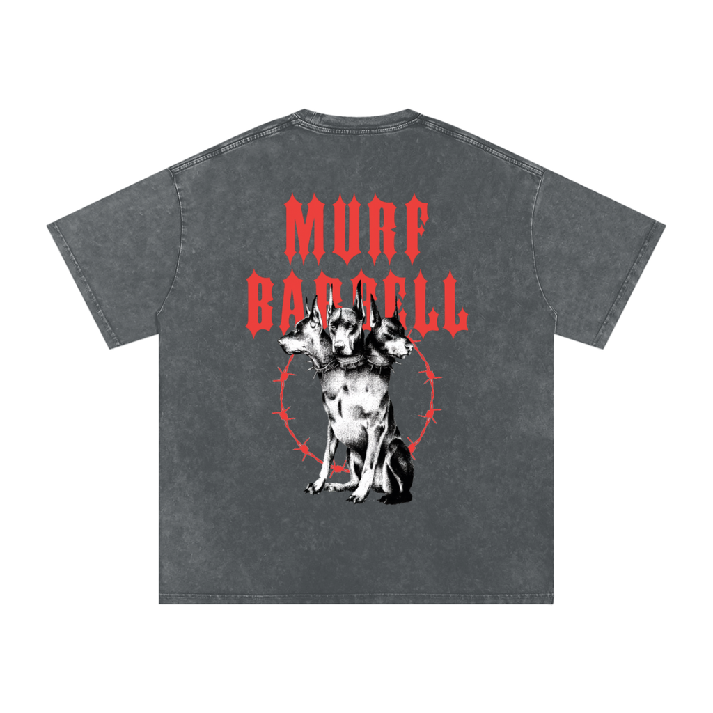 Murf Barbell Doberman Acid Wash Tee