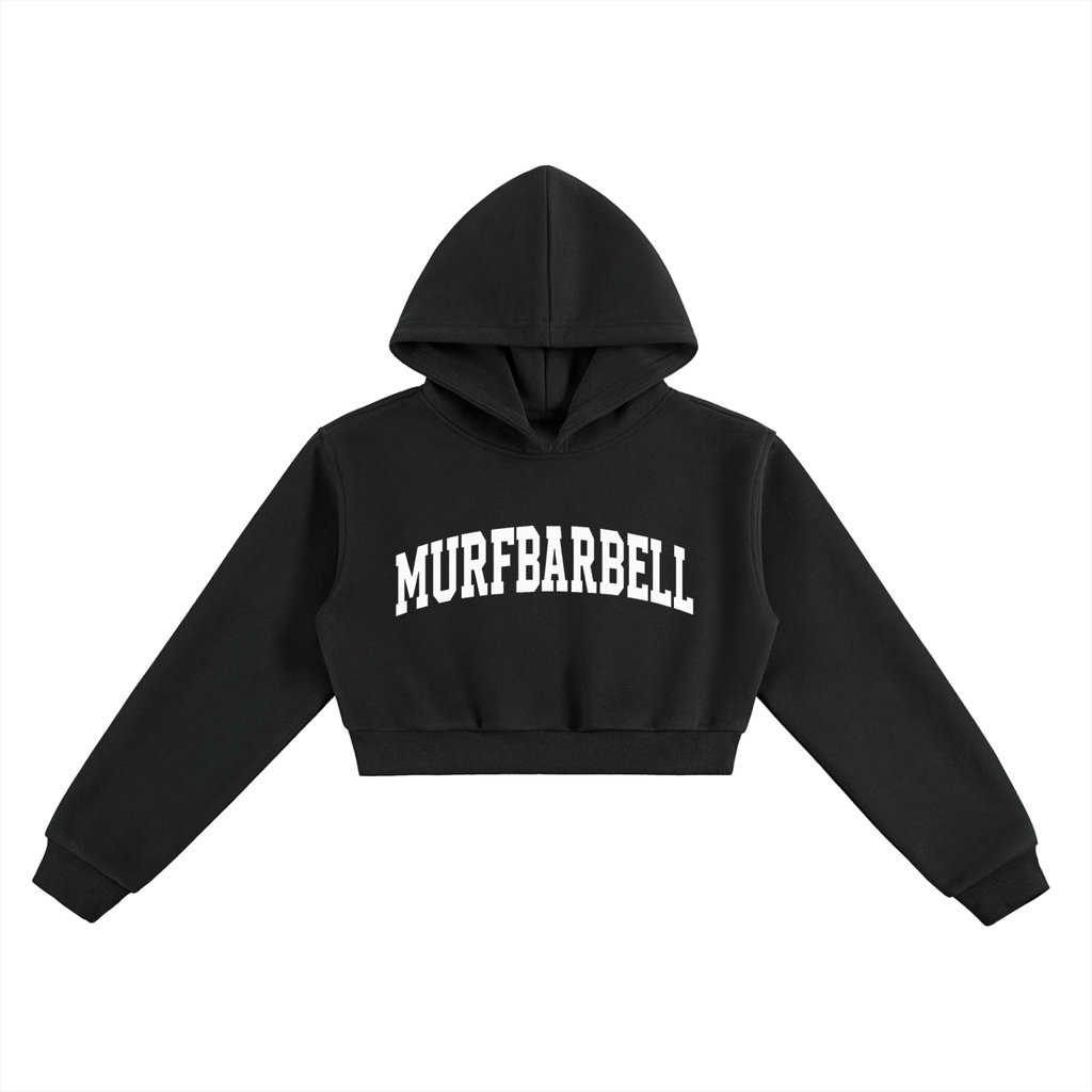 Lady Barbell Cropped Hoodie