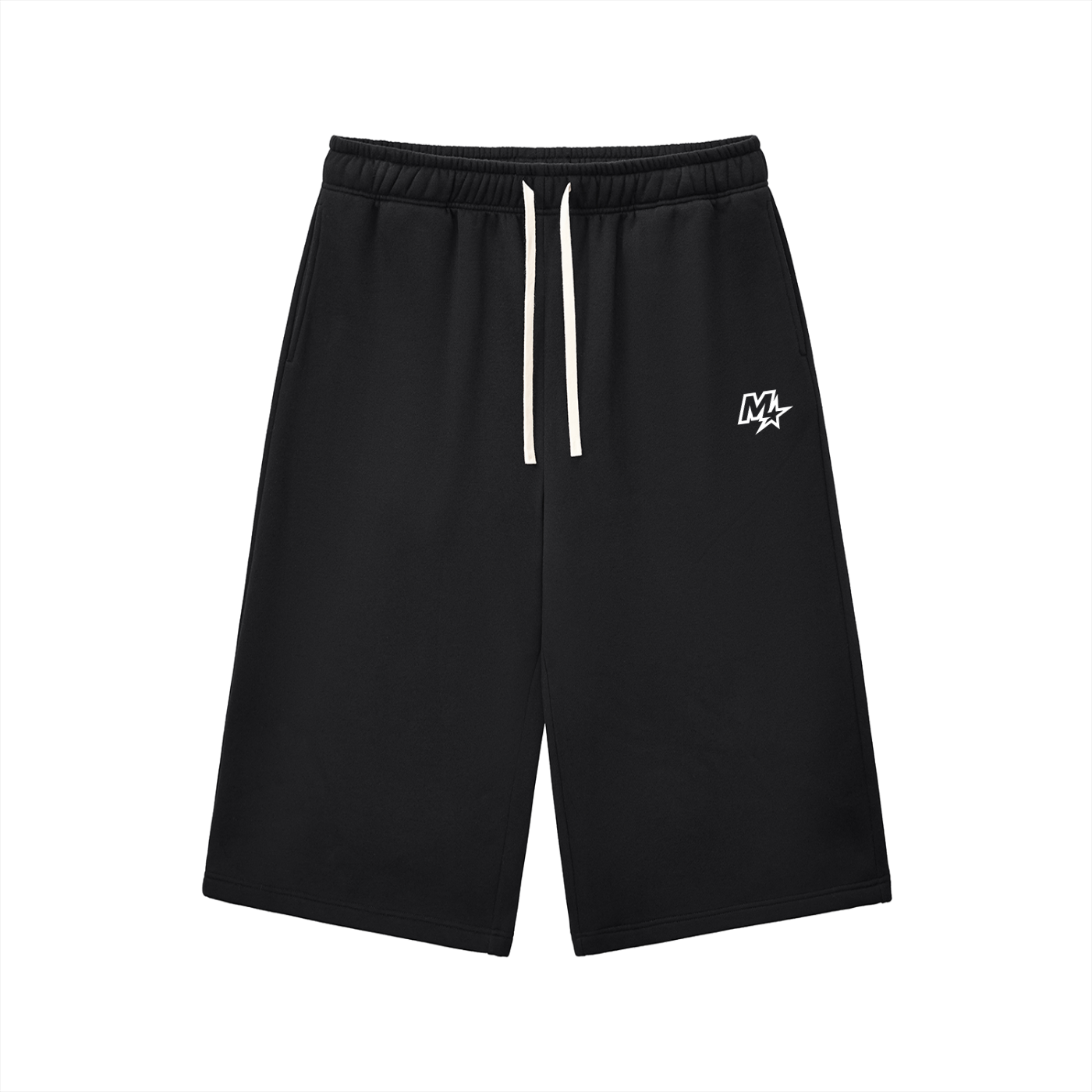 Relaxed Drawstring Three-quarter Sweatpants