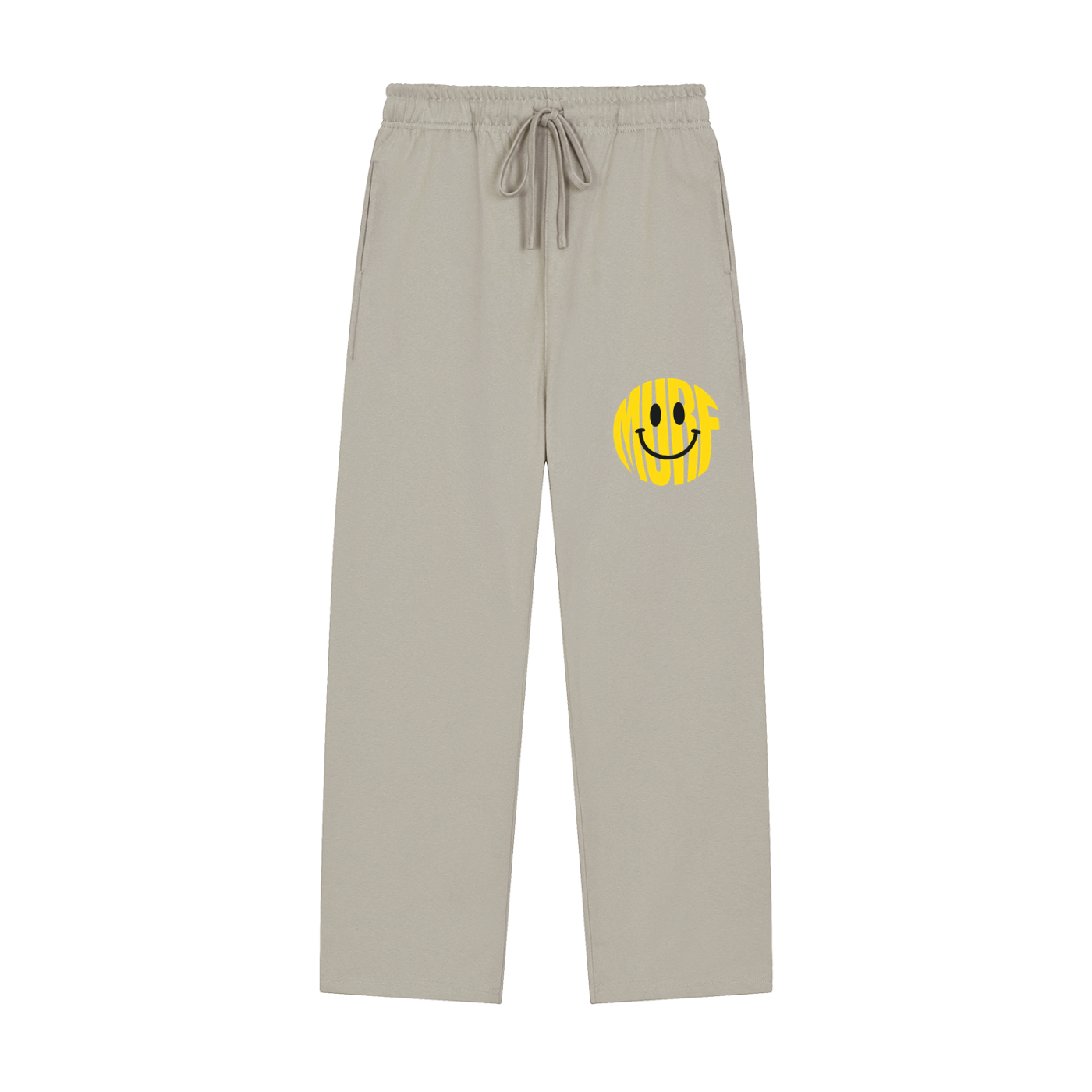 Murf Smiley Face Straight-Leg Sweatpants