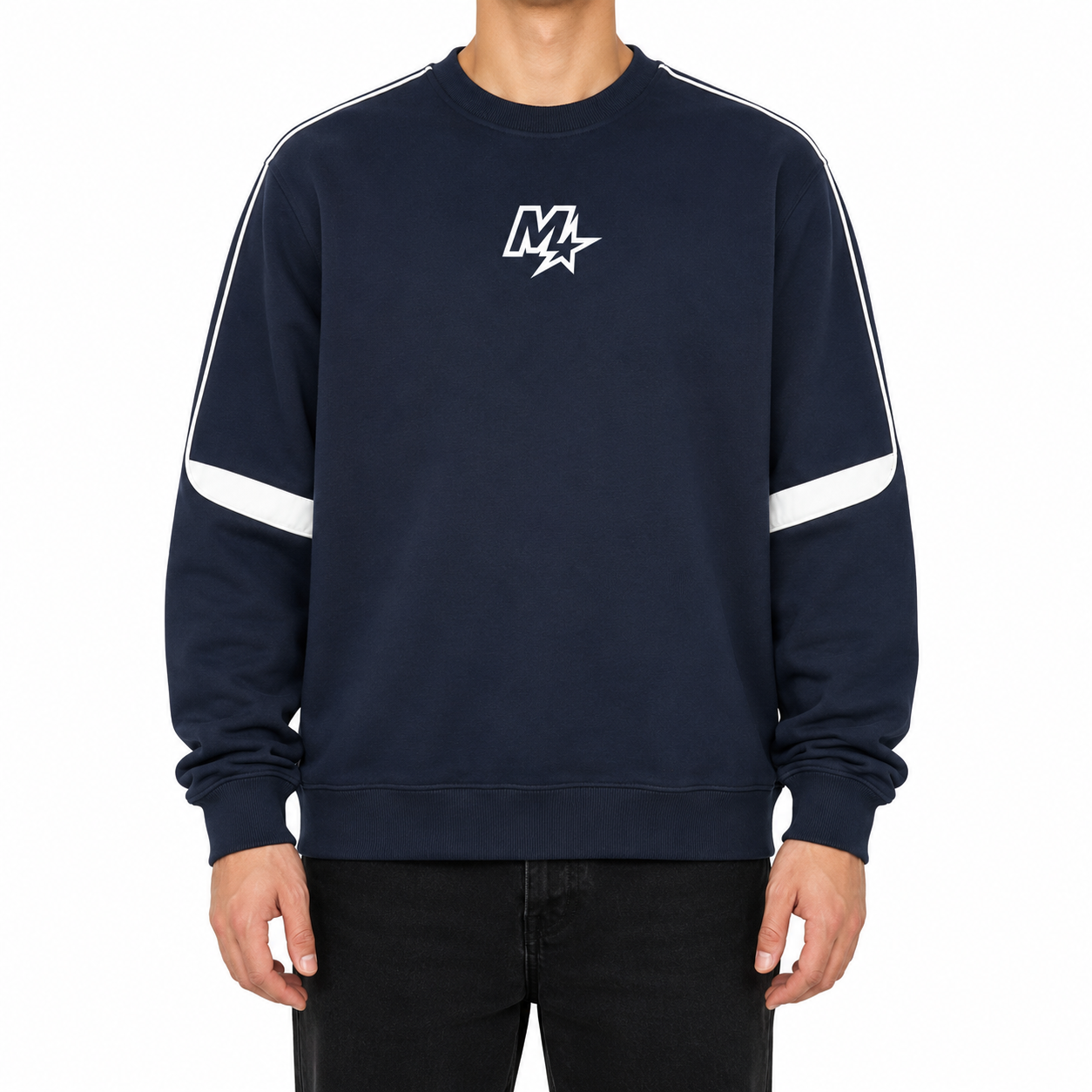 Oversized Crewneck Taped Sweatshirt