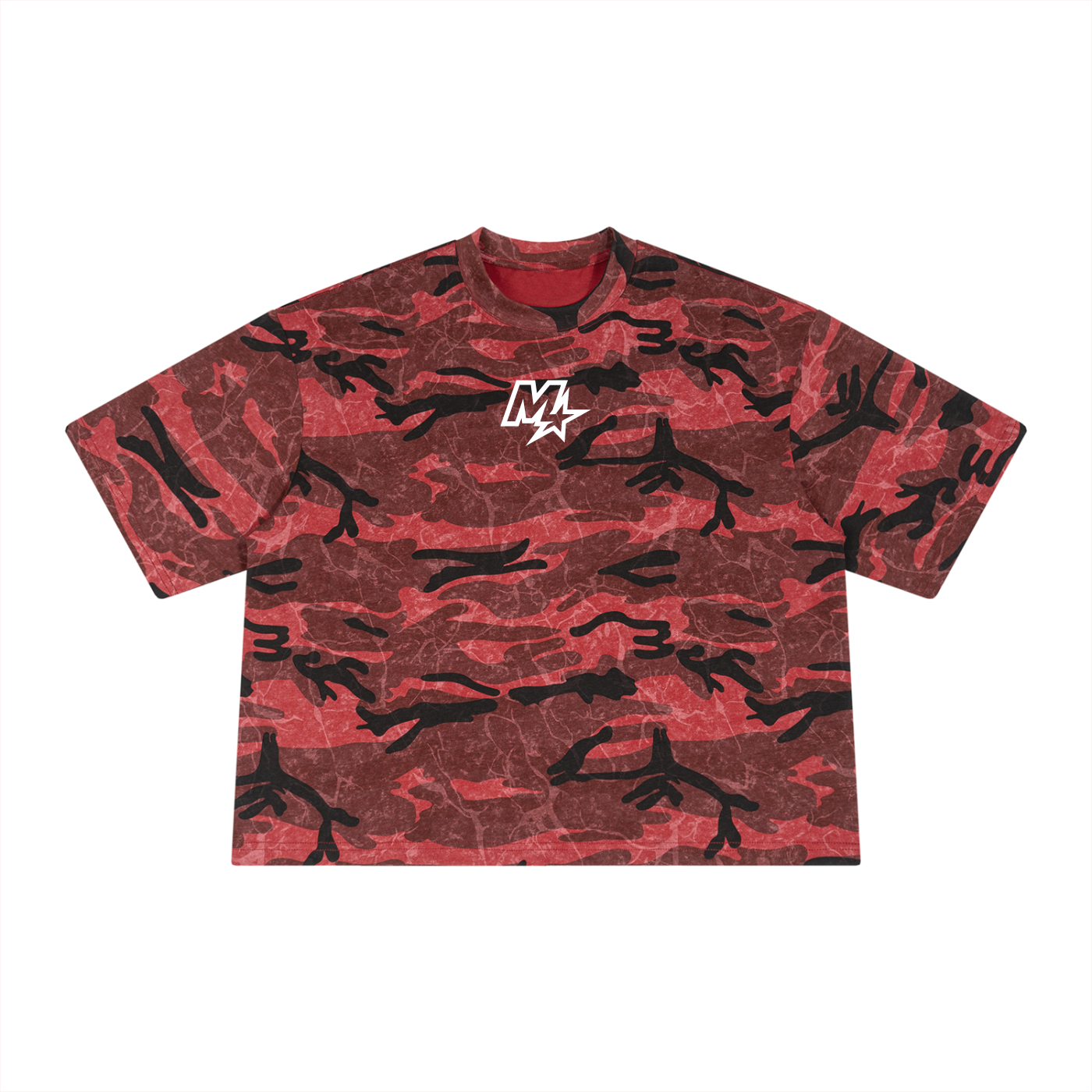 Boxy Camo Print T-Shirt