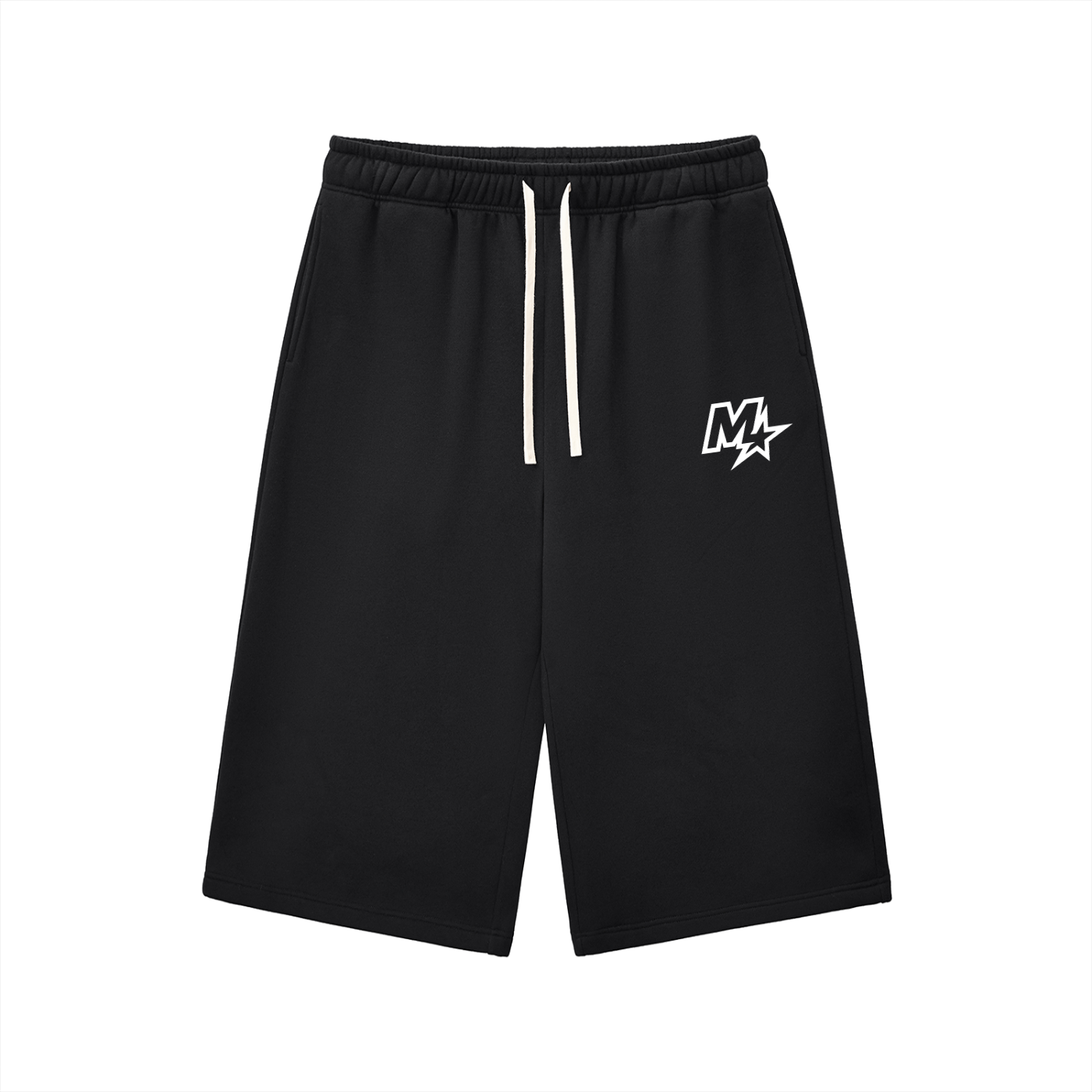 Relaxed Drawstring 3/4 Sweatpants