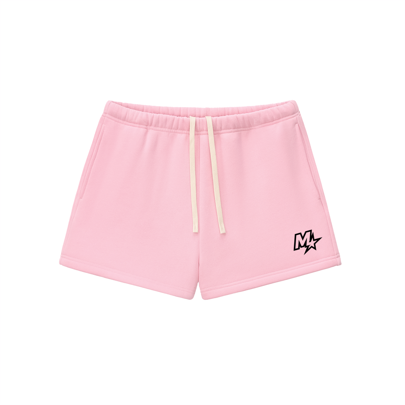 Lady Barbell Fleece Drawstring Sweatshorts
