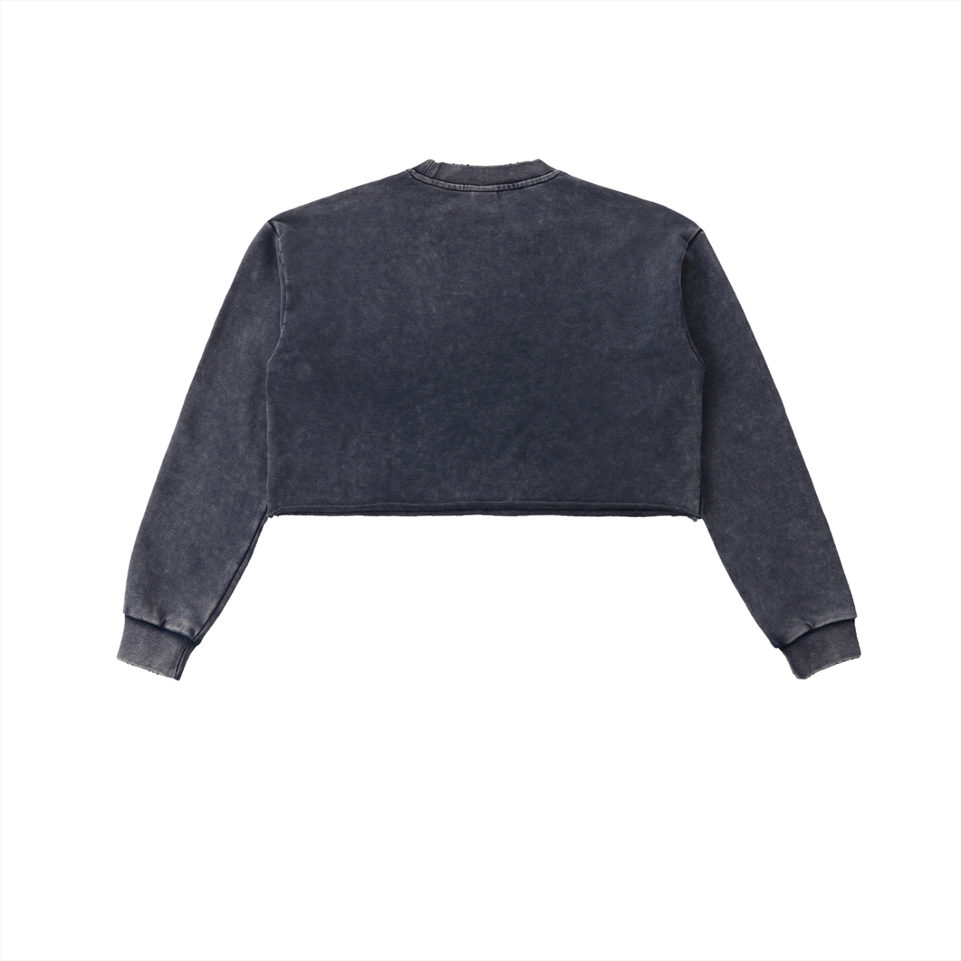 Womens Cropped Sweatshirt Raw Edge