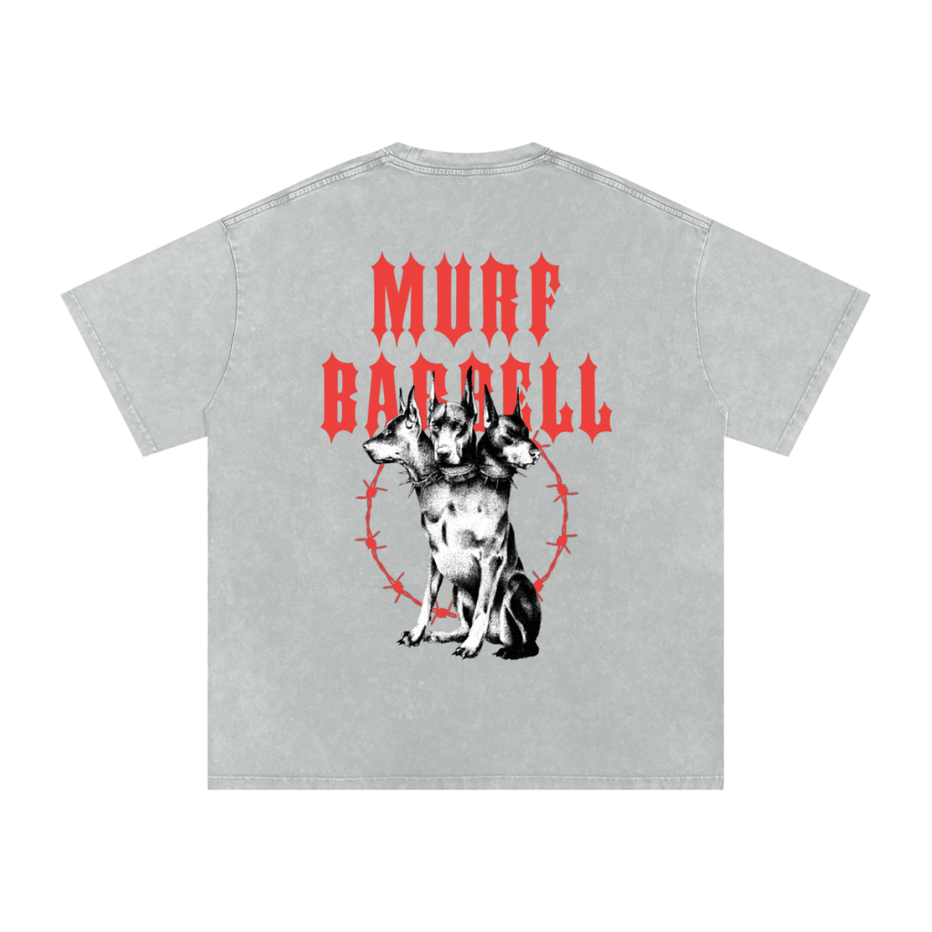 Murf Barbell Doberman Acid Wash Tee