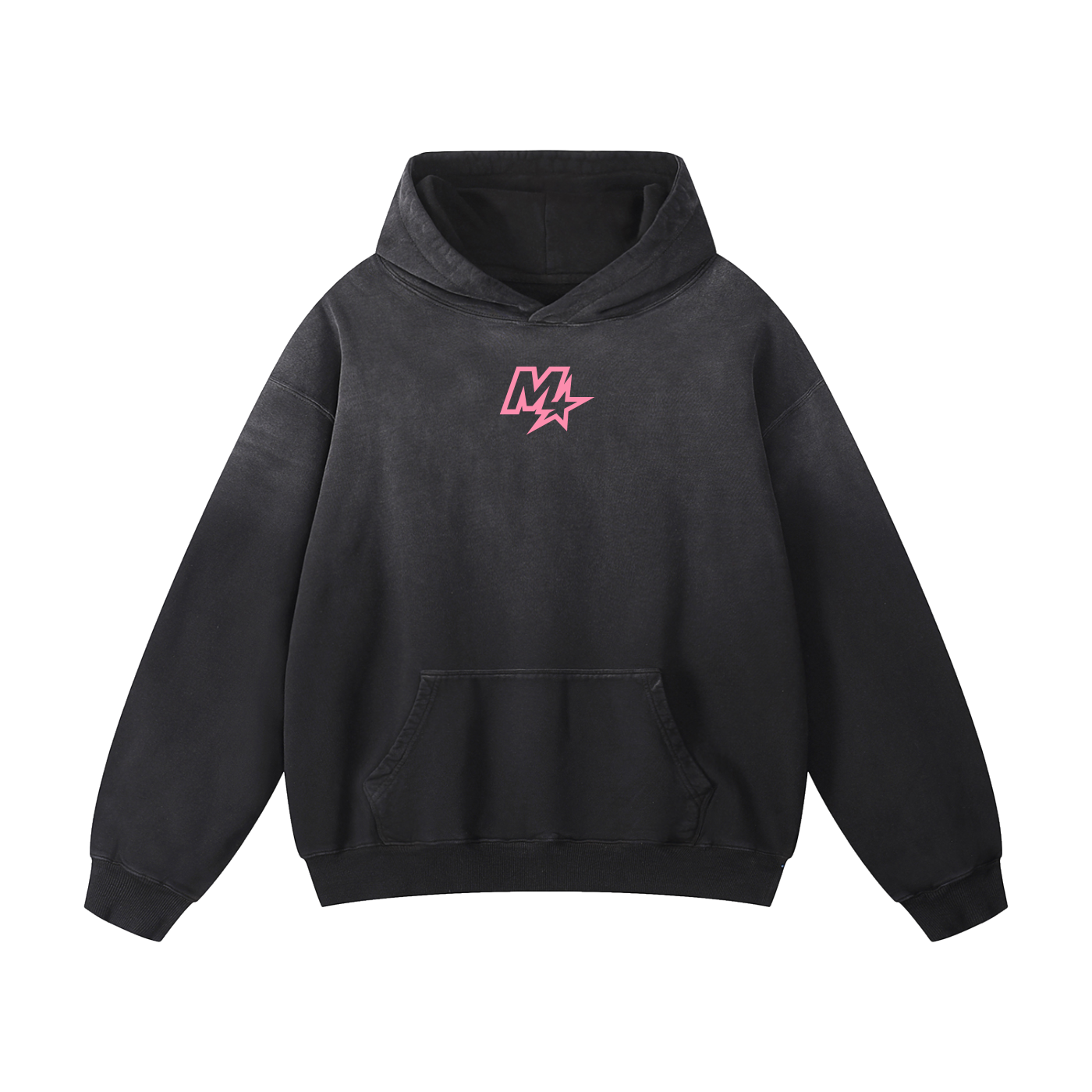 Pink Logo Sunfade Oversized Hoodie