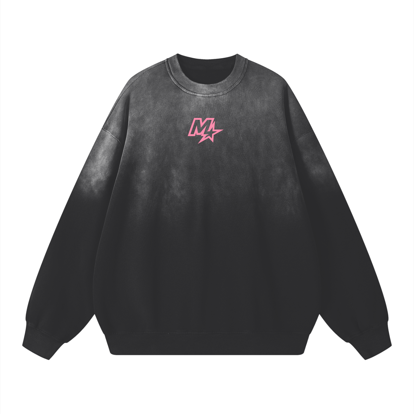 Pink Logo Sunfade Drop-Shoulder Sweatshirt