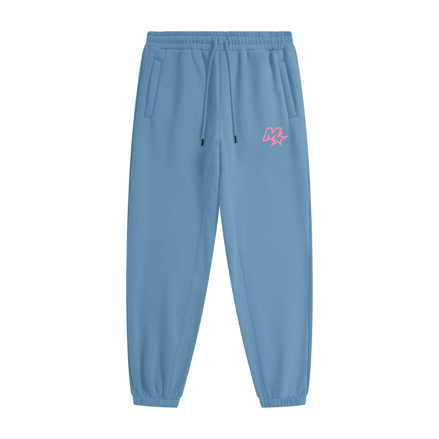 Murf Barbell Star Logo Pink Fleece Joggers