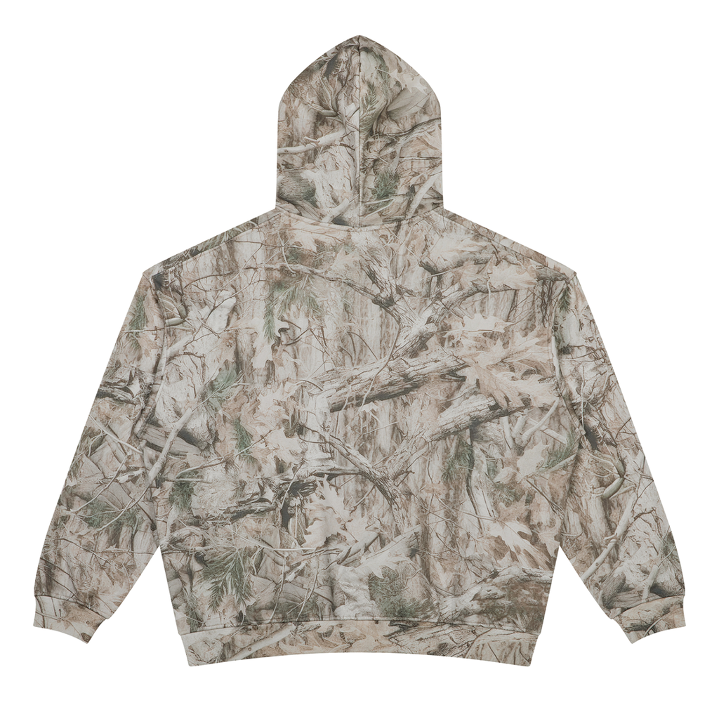 Unisex Oversized Fleece Tree Camo Hoodie