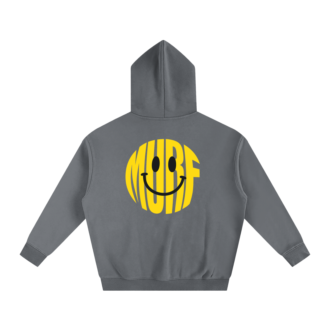 Smiley Face Oversize Fleeced Hoodie