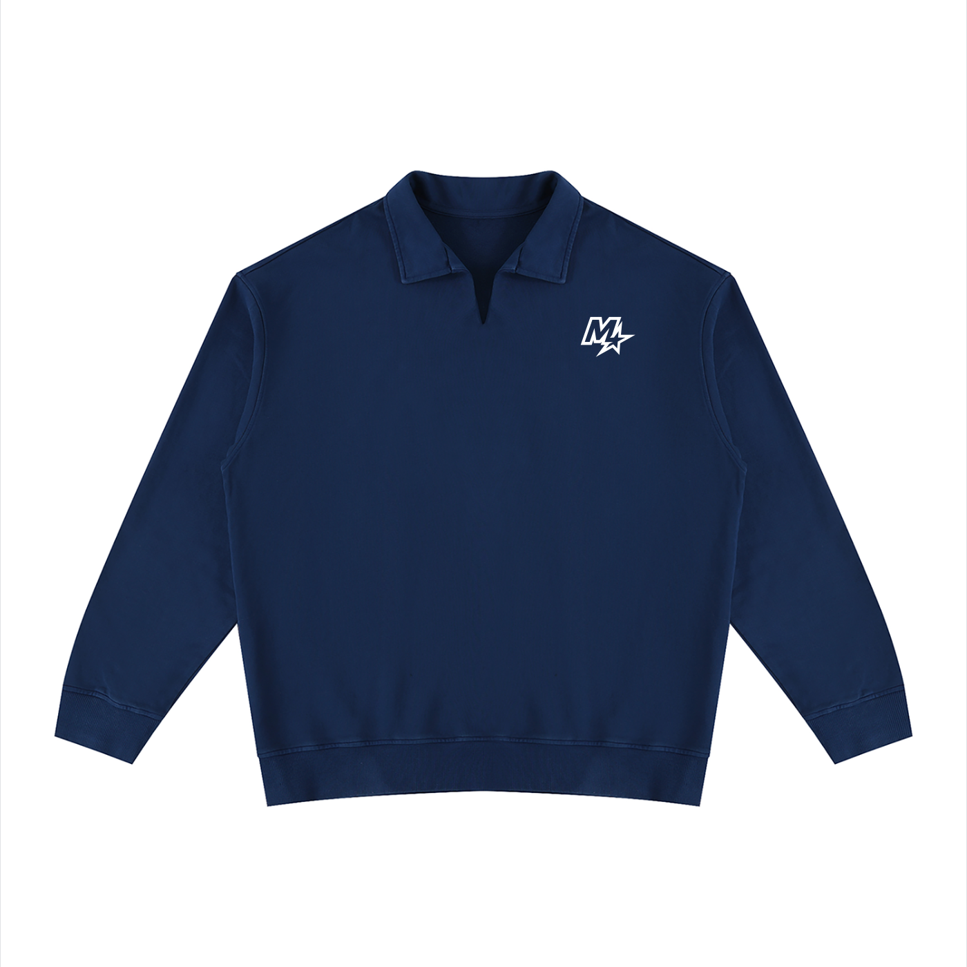 Unisex Vintage Wash Collared Sweatshirt