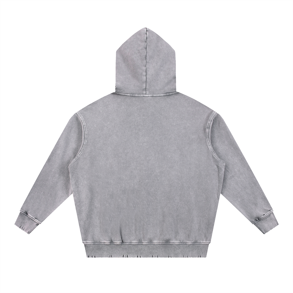 Murf Barbell (White Text) Snow Wash Heavyweight Hoodie