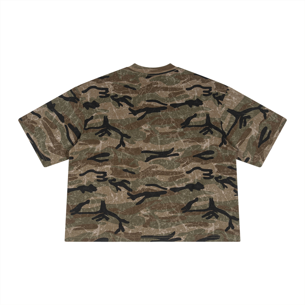 Boxy Camo Print T-Shirt