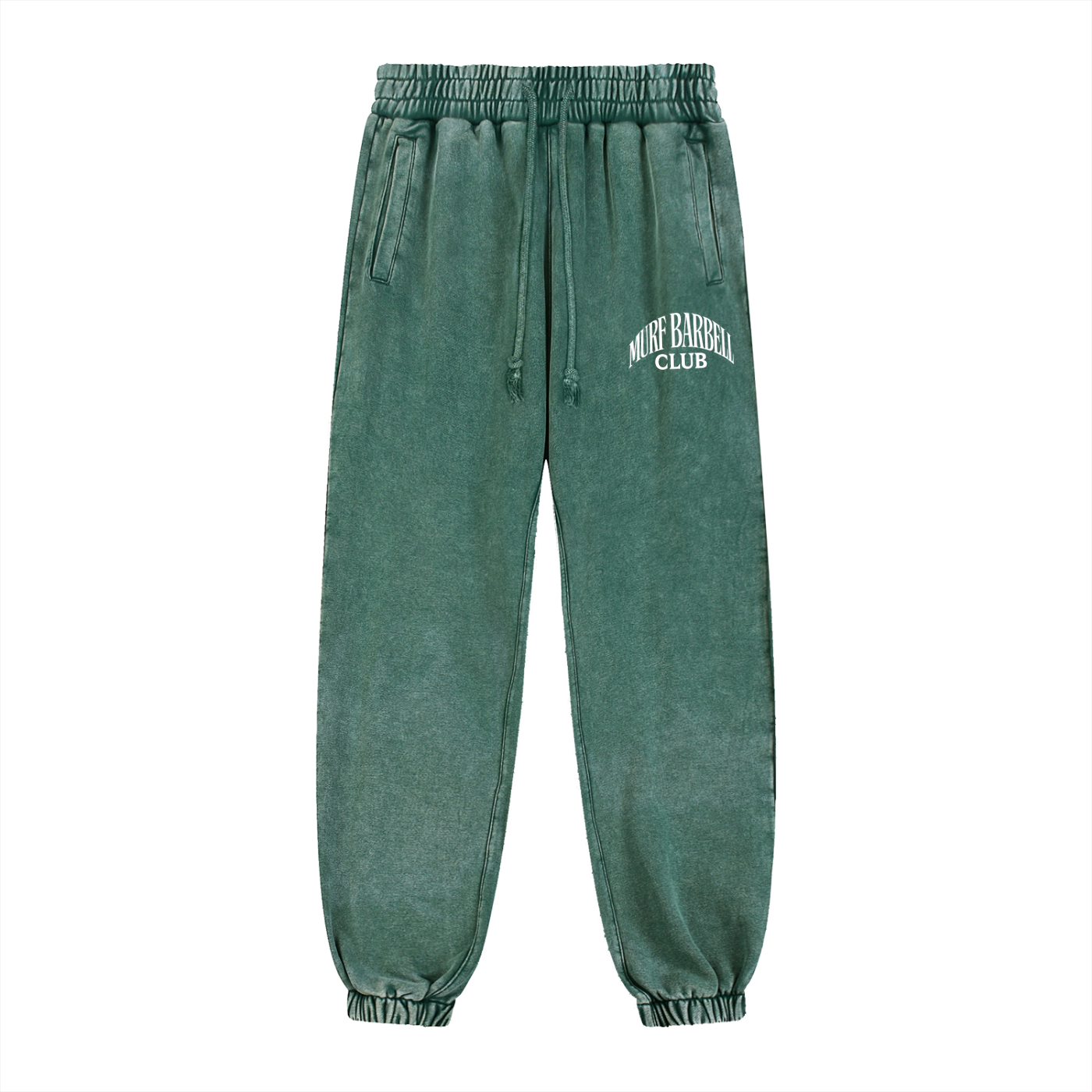 Murf Barbell (White Text) Snow Wash Joggers