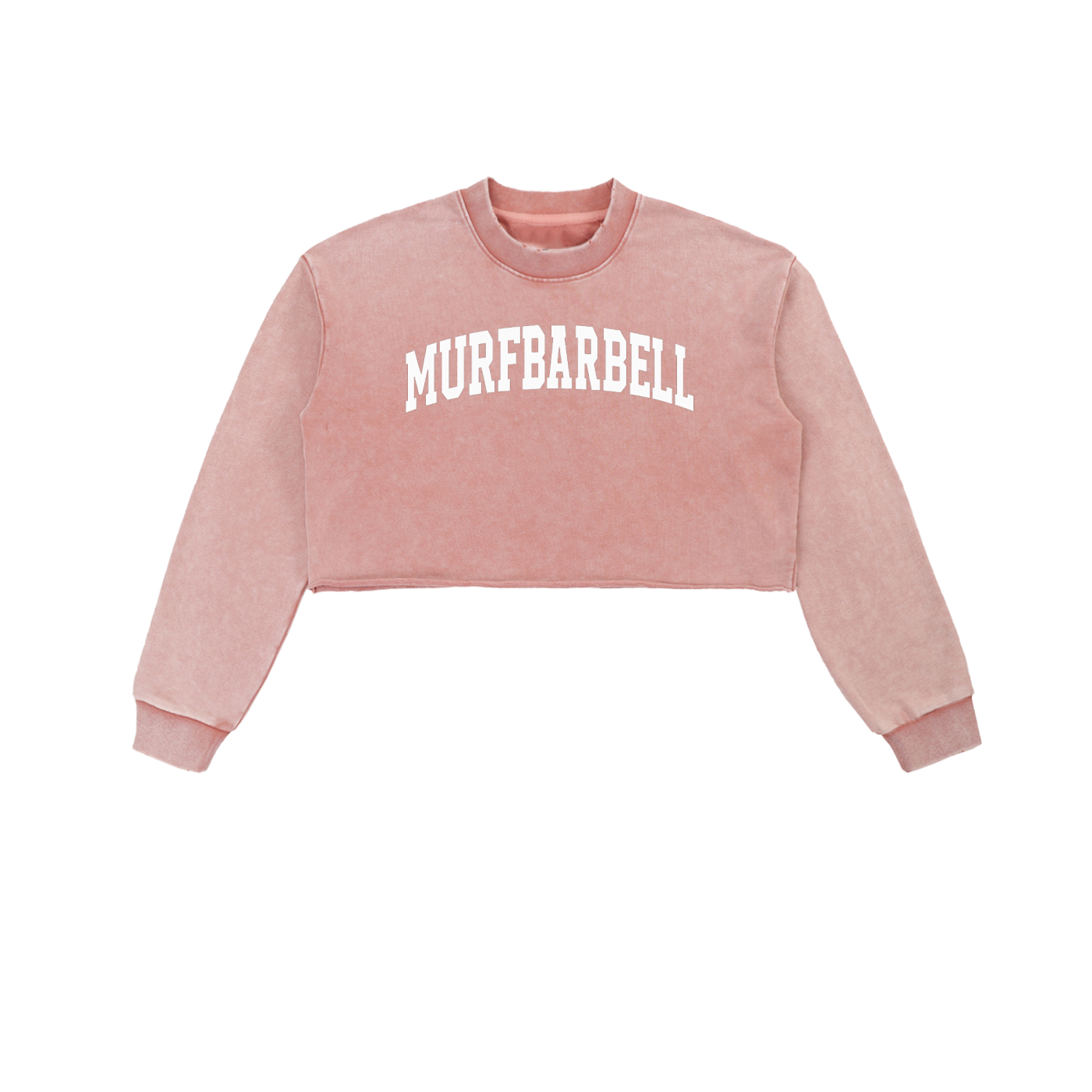 Womens Cropped Sweatshirt Raw Edge