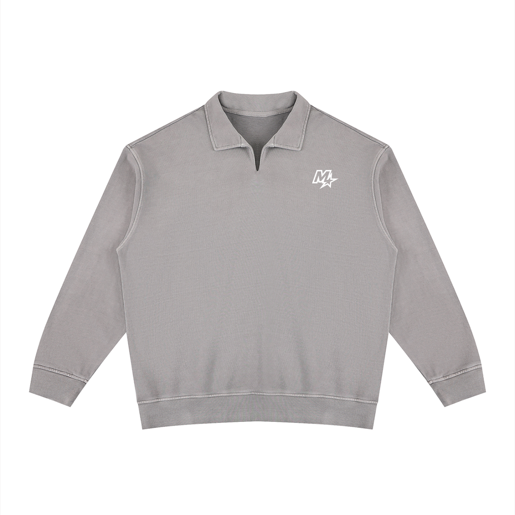 Vintage Wash Collared Sweatshirt
