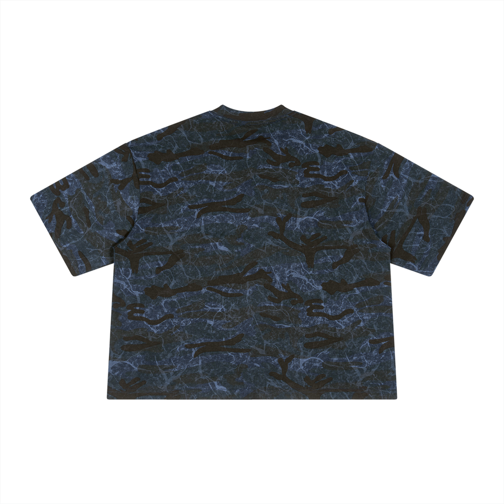 Boxy Camo Print T-Shirt