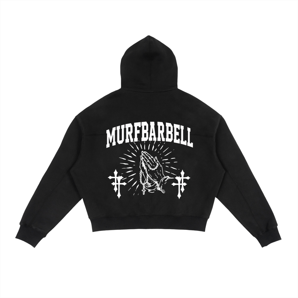 Murf Barbell Zip-Up Boxy Hoodie