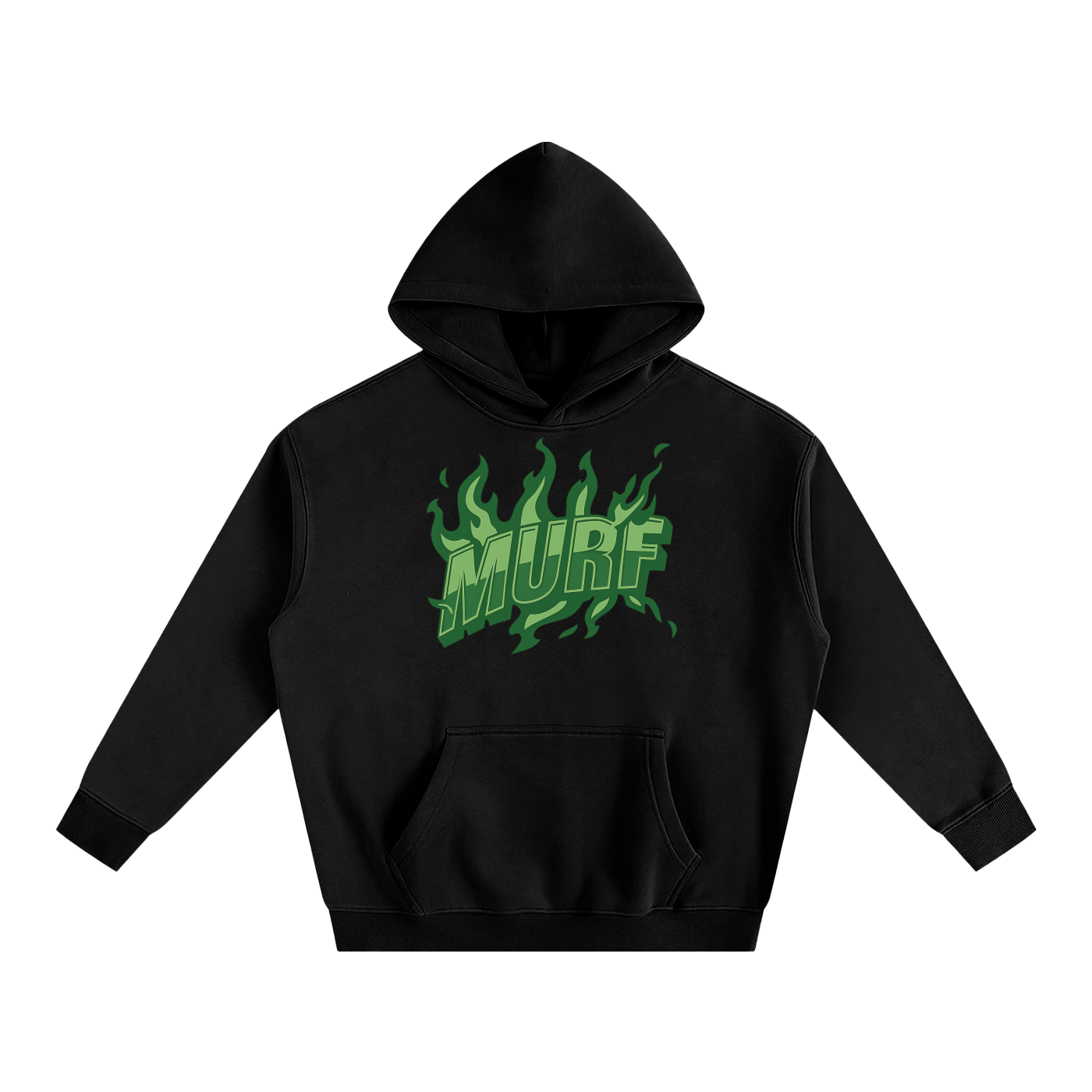 Murf Barbell Oversized Flame Hoodie