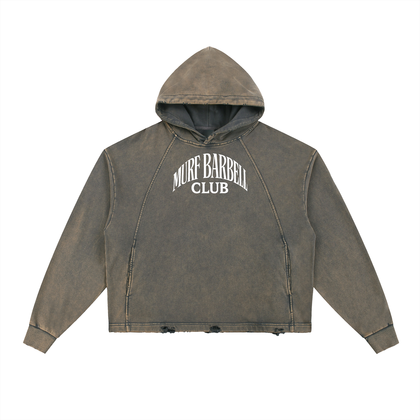 Murf Barbell (White Text) Vintage Washed Hoodie