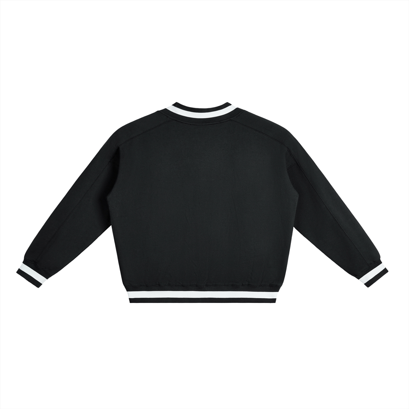 V-Neck Contrast Collar Sweatshirt