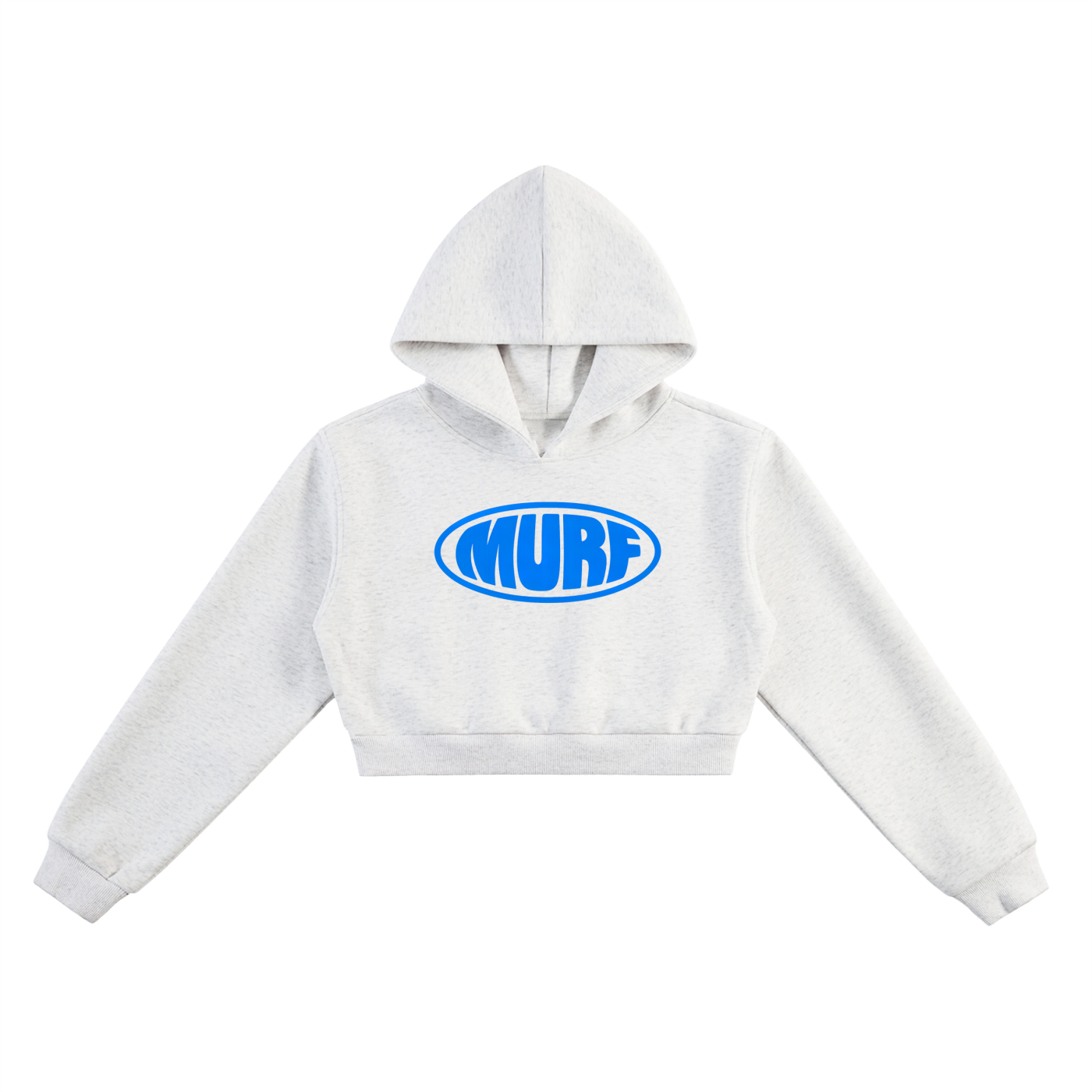 Lady Barbell Circle Logo Cropped Hoodie