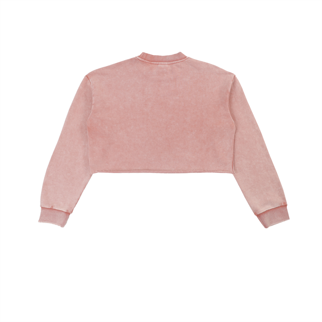 Womens Cropped Sweatshirt Raw Edge