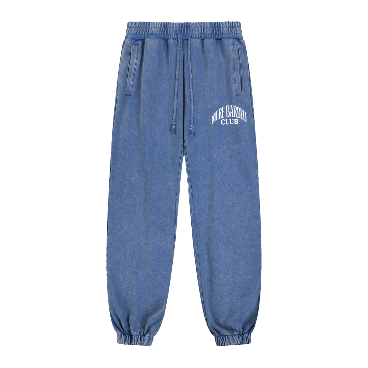 Murf Barbell (White Text) Snow Wash Joggers