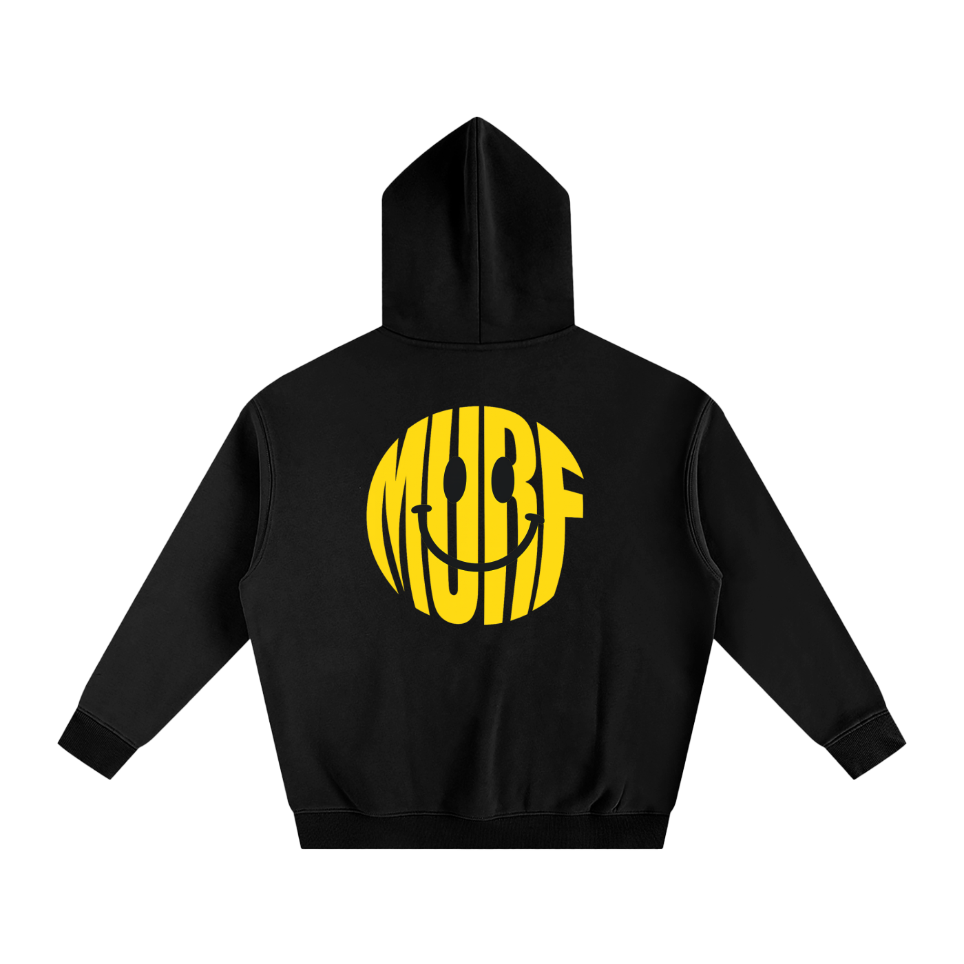Smiley Face Oversize Fleeced Hoodie